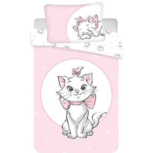 JFabrics - Disney Aristocats - Dekbedovertrek en Kussenset - Lichtroze - Voor Babybedjes