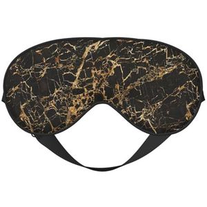 Goud marmer afdrukken all-Occasion Sleep Eye Mask met dubbele zijden verstelbare riem perfect voor diensten en reizen
