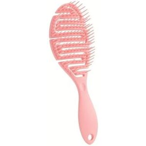 Massage Haar Kam Salon Nat Haar Borstel Vrouwen Kappers Styling Haar Gereedschap Anti Ontwarren Haarborstel Nat Droog Dual Purpose Kam (Roze B)