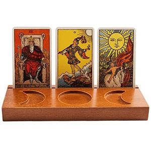 Hout Tarot kaarthouder Stand,Wiccan Wood Oracle Affirmation Card Display | Houten Tarot Card Stand, Tarot Reading Accessoires, Tarot Card Display, Heidse & Wicca Altaarbenodigdheden, Tarot Decor Baogao