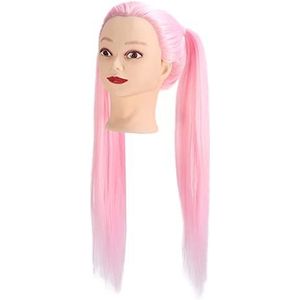 Lang Haar Mannequin Hoofd, Haar Oefenhoofd Geen Eigenaardige Geur Kleine Hoge Temperatuur Draad Voor Het Maken Van Kapsels Voor Haarstylist