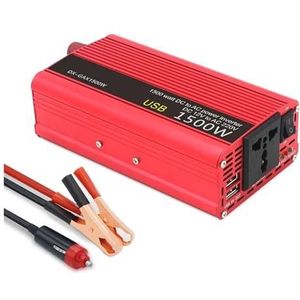 Spanningsomvormer - 1500W - DC 12V Naar AC 110V/220V - Auto Omvormer - Dubbele USB Oplaadadapter