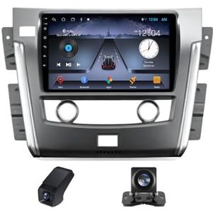 Autoradio geldt voor Nissan Patrol 6 Y62 2010-2020,10 inch Touchscreen Navi met Wireless Carplay Android Auto 2 DIN Radio Android Bluetooth+Achteruitrijcamera/Stuurwielbediening(X1)
