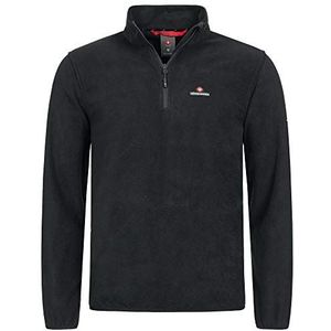 Höhenhorn Skyja Fleecetrui voor heren, herfst, winter, microfleece, sweatshirt met halve ritssluiting, zwart, S