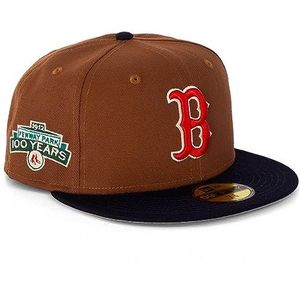 New Era MLB 59Fifty Baseball Fitted Cap Cap, Boston Red Sox-Brown, 57-58