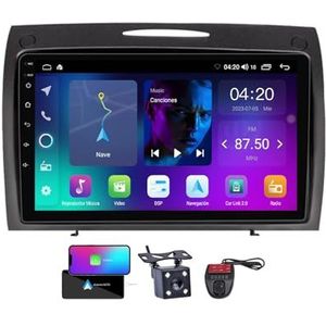 Android 13 Autoradio 9 Duim Touch Display Voor Mercedes-Benz SLK-Class R171 2004-2011 Met Draadloze Carplay Android Auto/FM RDS DAB+/BT 5.0/Bediening op het stuur + Camera en DVR(NF-1)