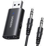 UGREEN Universele Bluetooth 5.1 Auto Transmitter Receiver met 3.5mm AUX Zwart