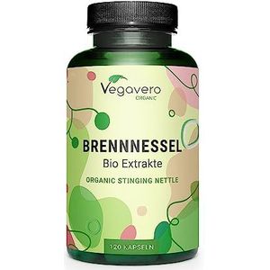 Vegavero BIOLOGISCHE BRANDNETEL capsules | Grondstoffen uit Europa | 900 mg wortel- en bladextract | Laboratoriumgetest | 120 capsules | Veganistisch en zonder toevoegingen