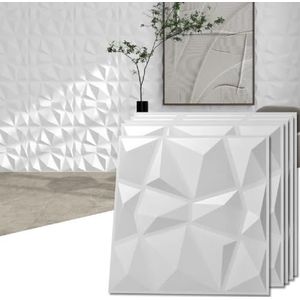 3D-Wandpanelen, wandtegels, met diamantstructuur, pvc-behang voor speelkamer, woonkamer, wasruimte, keuken, 30 x 30 cm, 15 stuks