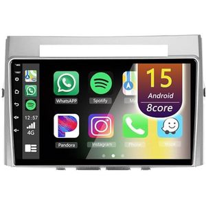 Android Radio voor Toyota Verso 2004-2009, 9 inch Touchscreen Autoradio met Wireless CarPlay Android Auto Bluetooth WIFI(8Core(8+128GB))