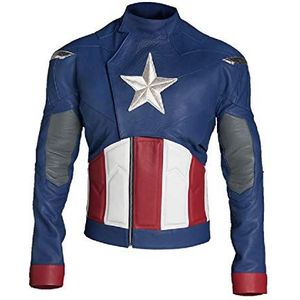 Heren Captain America Avengers Endgame Kostuum Chris Evans Biker leren jas collectie