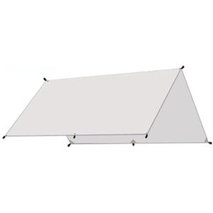 Schaduwzeilen camping zeil waterdichte tent toeristische luifel schaduw tuin luifel strand zonnescherm buiten ultralichte zon onderdak zeil schaduw (kleur: lichtgrijs, maat: 3 x 3 meter)