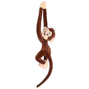 Knuffeldier aap, pluche aap, 65 cm hangende aap, schattige aap met lange mouwen, interactief pluche aap, speelgoed, kindercadeau voor meisjes en jongens