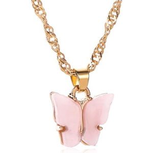 OLACD Acryl vlinder sieraden charme hanger voor ketting en armband maken, Zink