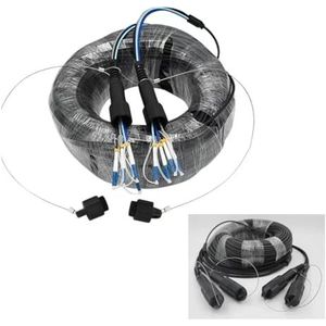 100m 2/4/6/8 Cores Outdoor Patchcord Singlemode Gepantserde LC SC FC A SM LSZH TPU Waterdichte Jumper Optische Vezel Extender 4C6C8C(8C TPU E2000-E2000)
