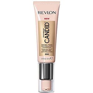 Revlon PhotoReady Candid Glow Moisture Glow Anti-Pollution Foundation, Longwear Sheer-Medium Coverage met Glow Finish, 200 Buff, 22 ml