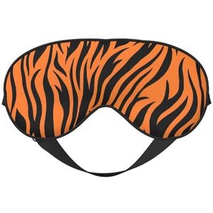 Tijger Strepen Oranje Patroon Slaap Eye Mas Bijgewerkt Ontwerp Licht Blokkerende Night Eye Blinder Mannen Vrouwen Shift Werk Reizen
