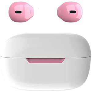 eleror Mini Draadloze Bluetooth Oordopjes Onzichtbare Oortelefoon Kleine Oordopjes Semi In-Ear Hoofdtelefoon voor Werk, Wandelen, Handsfree, Slaap Aan Zijkant (Roze)