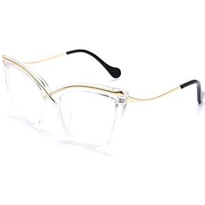 Oversized Cat Eye-brilmonturen Dames Brillen Transparante monturen, 2, één maat