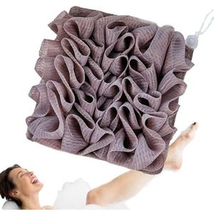 Bad Douche Loofah Spons, Loofah Scrubber Bad Douche Washandje - 2 in 1 Reizen Zachte Loofah Badbal Handdoek voor Vrouwen Meisjes