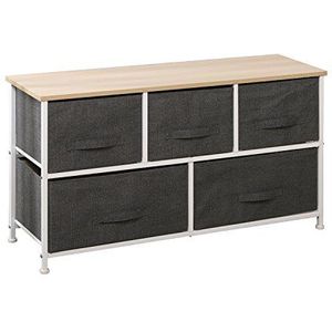 Sogesfurniture BH-103-107 Commode, kledingkast, ladekast met stoffen schuifladen