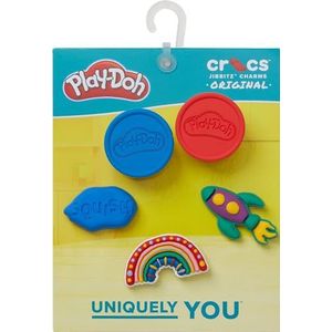 Crocs Jibbitz X Hasbro Play-Doh, 5 stuks schoenbedels voor volwassenen, uniseks, Play-doh, 5 Pack