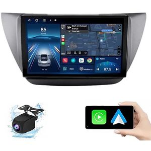 Android 14.0 2 Din Autoradio 9"" Touchscreen Auto Stereo voor Mitsubishi Lancer 9 CS 2000-2010 met Draadloze Carplay Android Auto GPS navigatie AHD Omgekeerd beeld Stuurwielbediening(P1(1G+32G))