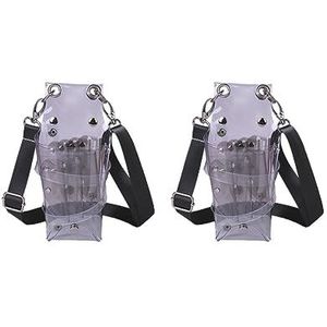 Haarschaarholster tailleriem professioneel voor mannen vrouwen salon kapper helder 8x22 cm, 2 Set (Grijs 8x22cm), 8x22cm, als beschrijving