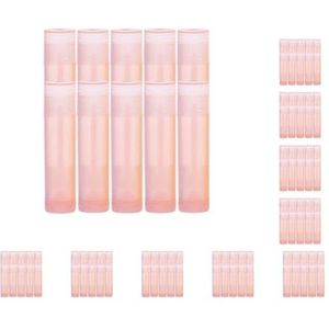 10 Set van 10x 5G Lege Lippenstift Tubes Hervulbare Lipgloss Balsem Flessen Flesjes Roze