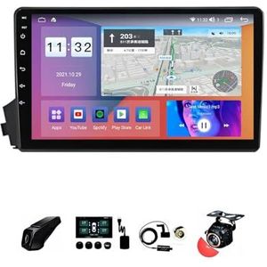 22,9 cm (9 inch) Android 12 Autoradio 2 DIN voor SsangYong Kyron 2005-2011 met achteruitrijcamera, stuurwielbediening, Bluetooth, GPS, Navi CarPlay, draadloos (grootte: S100 1+32G)