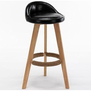 Barstools Barstoel massief houten barstoel Scandinavische moderne minimalistische barstoel thuis rugleuning barkruk receptie melktheewinkel vrije tijd kinderstoel (Size : Log legs sitting height 70cm