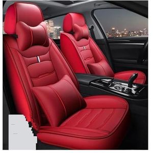 Stoelhoezen Universele Autostoel Cover Voor TOYOTA Alle Modellen Voor Auris Voor Avensis Voor Crown Voor 4Runner Accessoires Interieur Autostoelhoezen (Color : Luxury Red 5 Seat)