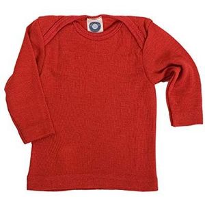 Cosilana, Babyonderhemd met lange mouwen, 70% wol, 30% zijde, rood, 74/80 cm