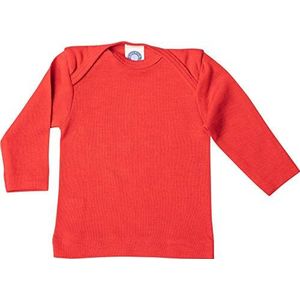 Cosilana, Babyonderhemd met lange mouwen, 70% wol, 30% zijde, rood, 74/80 cm