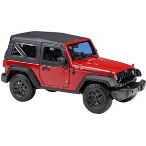 legering auto model speelgoed Voor Jeep 1:18 simulatie legering model auto speelgoed simulatie binnendeur te openen metalen model (Color : 2014 Wrangler Hardtop Red)
