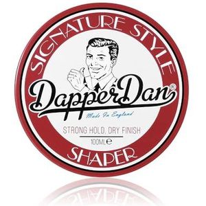 Dapper Dan Signature Style Shaper, Sterke Fixatie Droge Haarvormende Klei, voor Korte tot Middellange Stijlen, Creëert Textuur en Scheiding, Geur van Toscaanse Vanille, 100ml