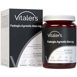 Vitaler's Fadogia Agrestis 600 mg - 60 capsules, veganistisch, 2 maanden suppletie, geen conserveermiddelen, pure samenstelling