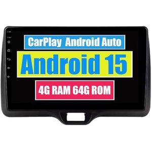 RoverOne Auto Stereo CarPlay Hoofd Unit voor Toyota Yaris Vios 2020 2021 2022 2023 Android Auto Touchscreen Sat Navi Bluetooth WiFi Radio Speler