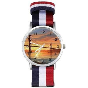 Golden Gate Bridge San Francisco Califonia Automatisch Horloge voor Mannen Vrouwen Mode Quartz Horloge Armband Polshorloge voor Thuiskantoor