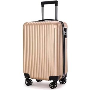 Koffer Ritscode Veelzijdige wielbagage Universele koffer met grote capaciteit Reiskoffer (Color : Beige gold, Size : 20inch)