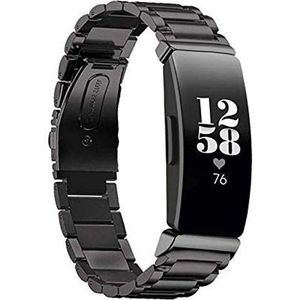 Chofit Bandjes compatibel met Fitbit Inspire HR/Inspire 2/Inspire roestvrij staal zakelijke horlogeband vervanging vrouwen armband polsbandjes voor Inspire HR Strap Fitness Tracker (zwart)
