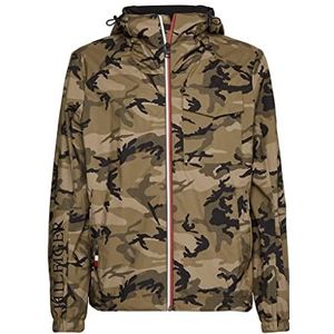 Tommy Hilfiger Tech hooded camo jacket, groen, M