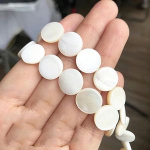 Natuurlijke witte zoetwater schelp kralen kralen hart ster ronde parelmoer losse kralen voor sieraden maken DIY armband-10 mm rond