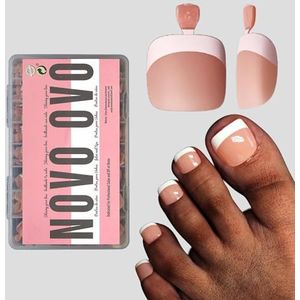 Novo Ovo Plak-teennagels met Franse punt, zachte gelverlenging in oranjeroze afgeronde vierkante vorm met voorgelakte punt, primer en basislaag, mat en volledig dekkend, 360 stuks in 15 maten