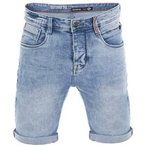 riverso RIVTom Korte jeansshort voor heren, stretch, korte broek, bermuda shorts, zomer, denim, effen, zwart, grijs, blauw, 30, 31, 32, 33, 34, 36, 38, 40, 42, Light Blue Denim (L139), 36