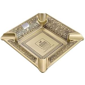 Asbak Asbakken Thuis Woonkamer Kantoor Desktop Asbak/Gouden rookloos (Color : Bronze)