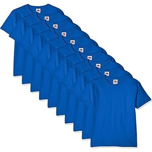 Fruit of the Loom Jongens T-shirt (verpakking van 10 stuks), blauw (Royal Blue 51)., 7-8 Jaar