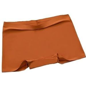 Ijszijde broeken, katoenen broeken, naadloze damesbroeken, kant for veiligheidsbroeken, zomer dames for veiligheidsbroeken (Color : Orange, Size : L 55-65KG)