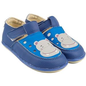 Magical Shoes Barefoot schoenen voor jongens en meisjes, kinderschoenen, antislip zool, Barefoot schoenen, minimalistische schoenen met klittenbandsluiting, maat 21-28, Gaga, nijlpaard, blauw,