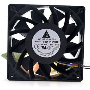 FFB1212VHE 12038 12V 1.5A 12CM 4pin PWM speed measurement temperature control violent fan